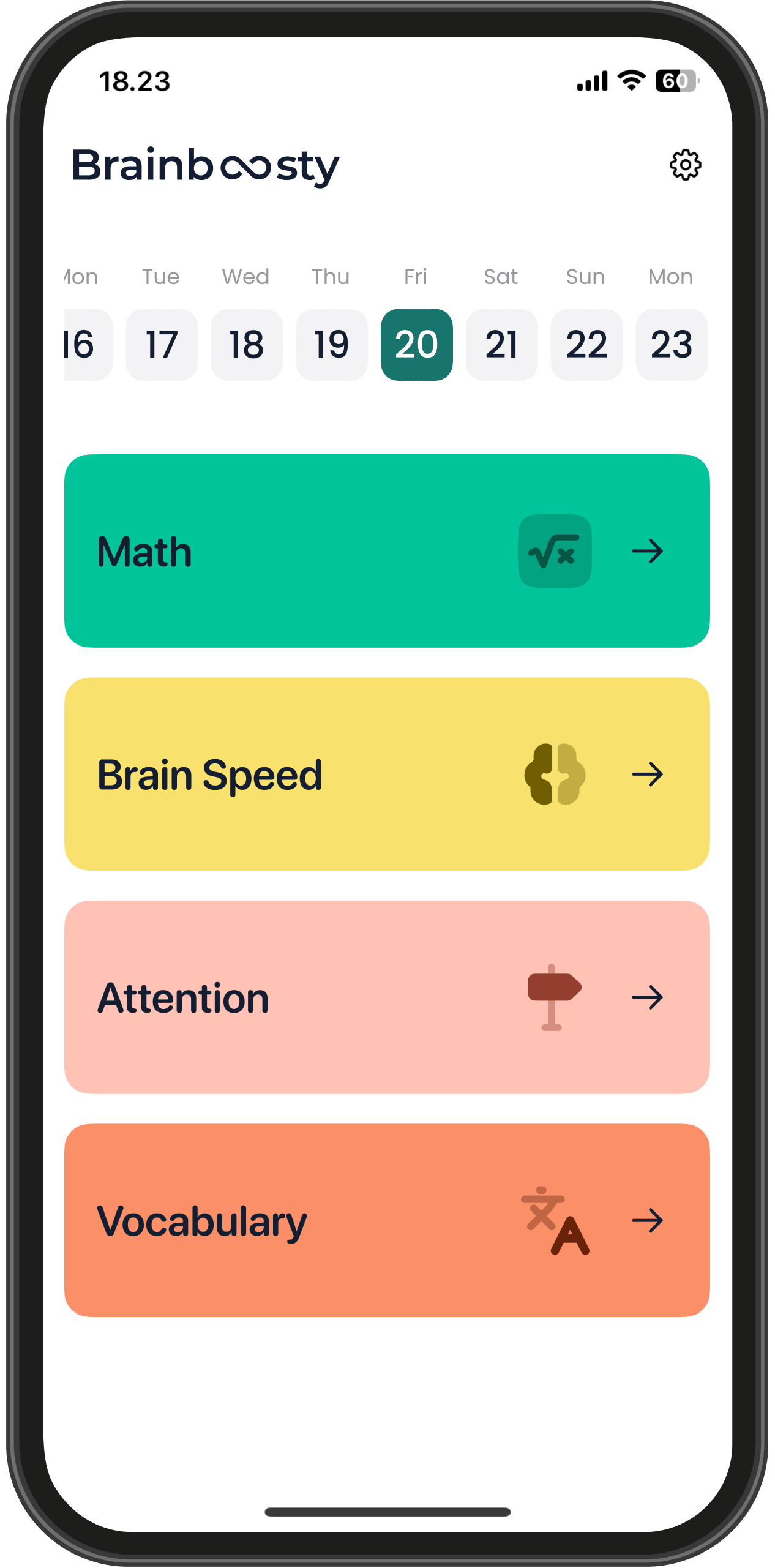 IQ test shown on iphone screen